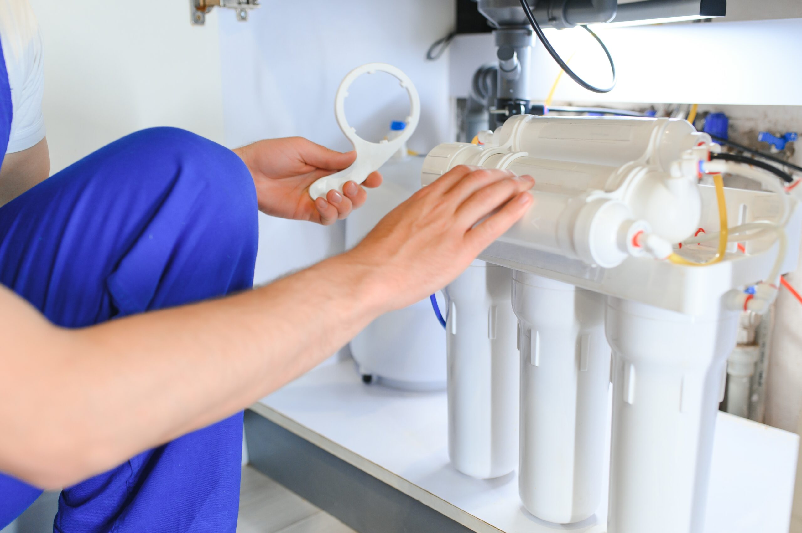 plumber change the water filter.